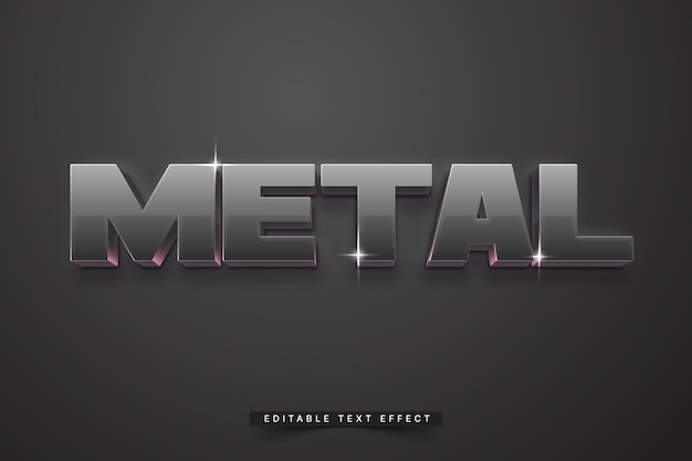 Metallisches Text-Effekt-Modell