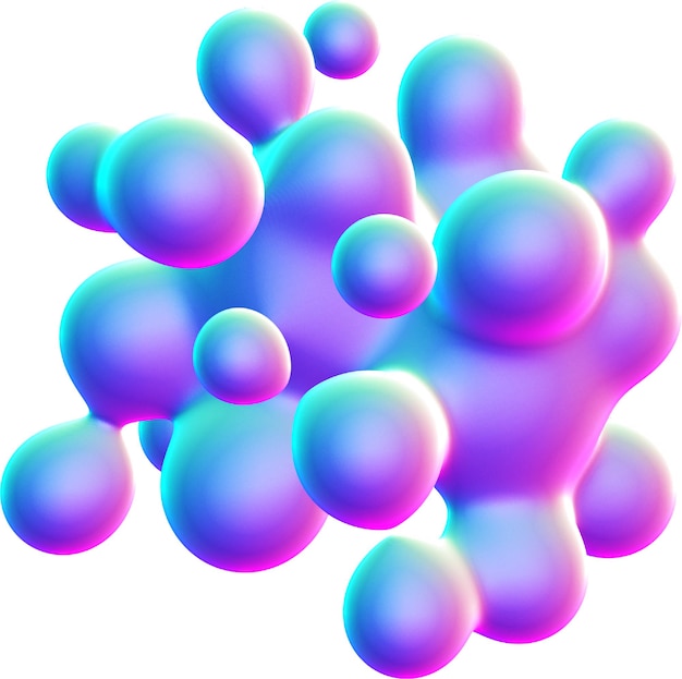 Metallkugeln in 3D-Form