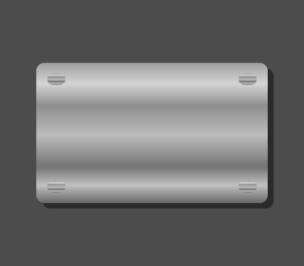 Vektor metallplatte abgebildet