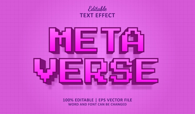 Metaverse bearbeitbarer Texteffektstil