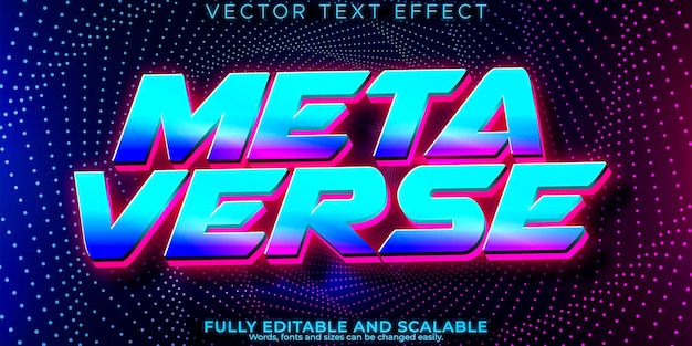 Metaverse-Texteffekt bearbeitbarer Krypto- und NFT-Textstil