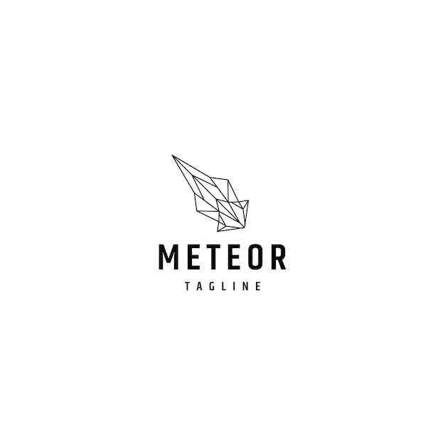 Meteor-linie kunst-logo-design-vorlage