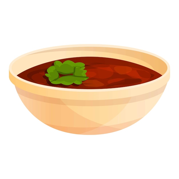 Vektor mexikanische suppen-symbol karikatur von mexikanischer suppe vektor-symbon für webdesign isoliert auf weißem hintergrund