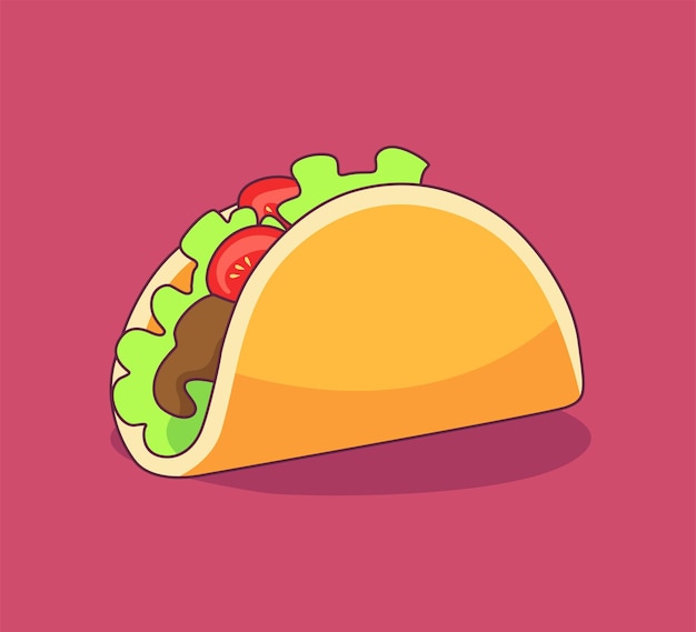 Mexikanische taco-vektorillustration