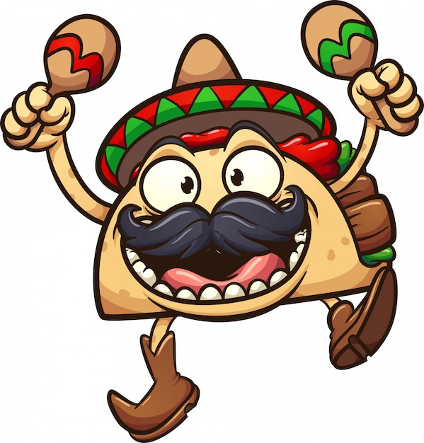 Mexikanische tacoillustration