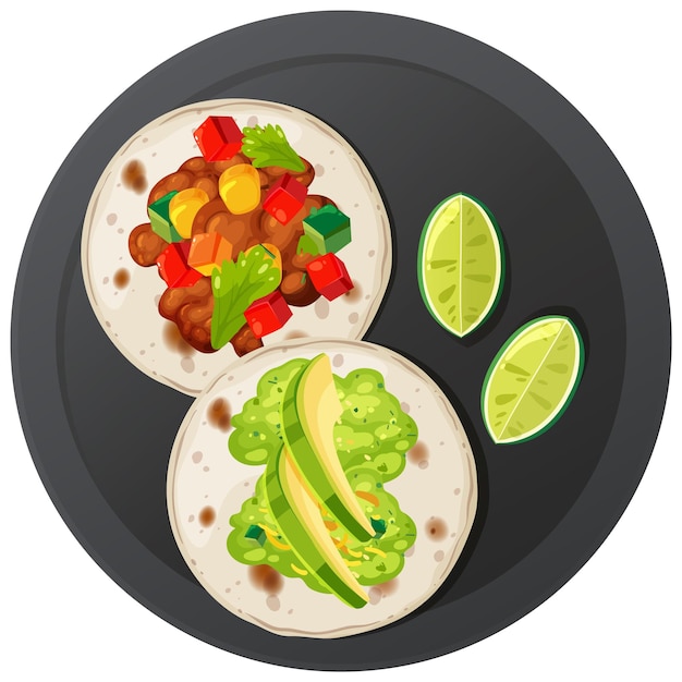 Mexikanische Tacos mit frischen Zutaten