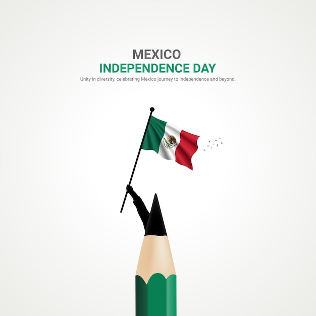 Mexikos unabhängigkeitstag: kreative werbung, design, post-vektor und 3d-illustration