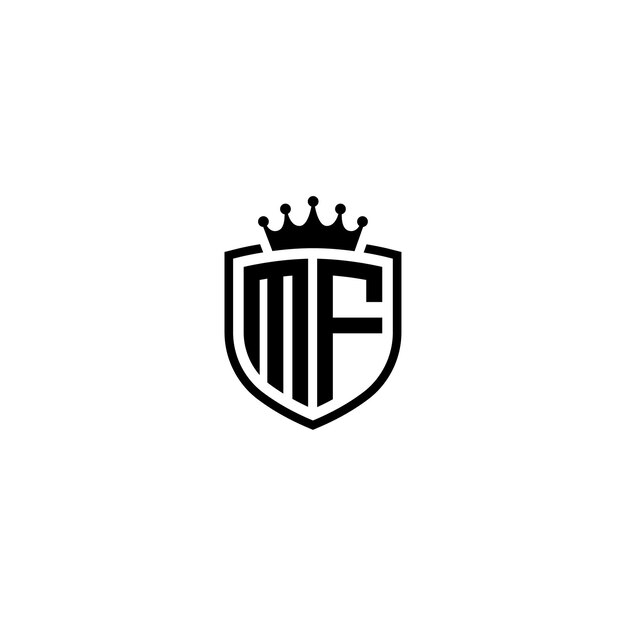 MF-Monogramm-Logo-Design, Buchstabe, Text, Name, Symbol, monochromes Logo, Alphabet-Zeichen, einfaches Logo