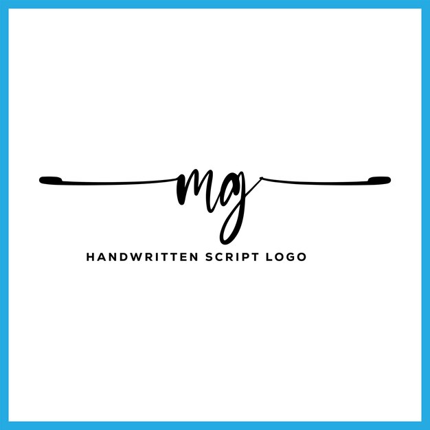 Vektor mg handschrift unterschrift logo design mg brief immobilien schönheit fotografie brief logo