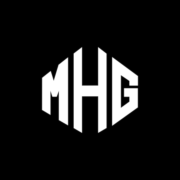 MHG-Letter-Logo-Design mit Polygon-Form MHG-Polygon- und Kubusform-Logosign