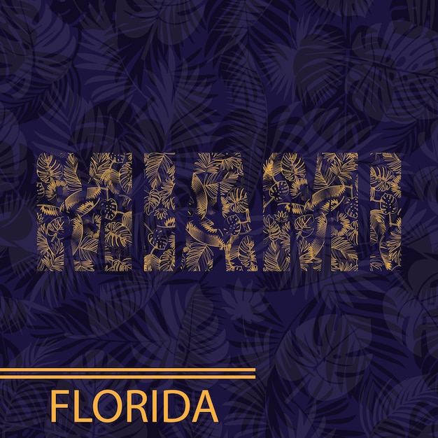 Miami palmblätter hintergrund
