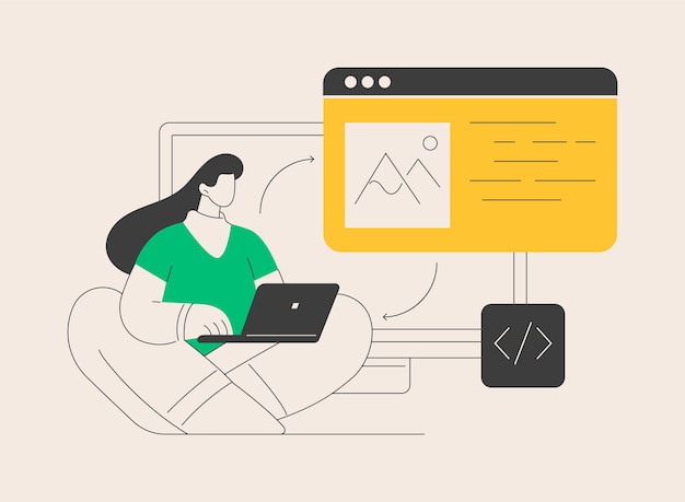 Microsites abstrakte Konzeptvektorillustration
