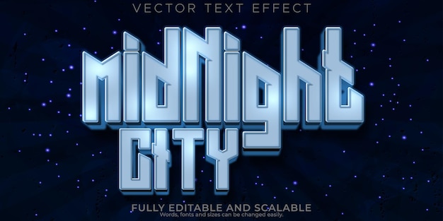 Midnight City Ext-Effekt editierbarer dunkler und nächtlicher Textstil