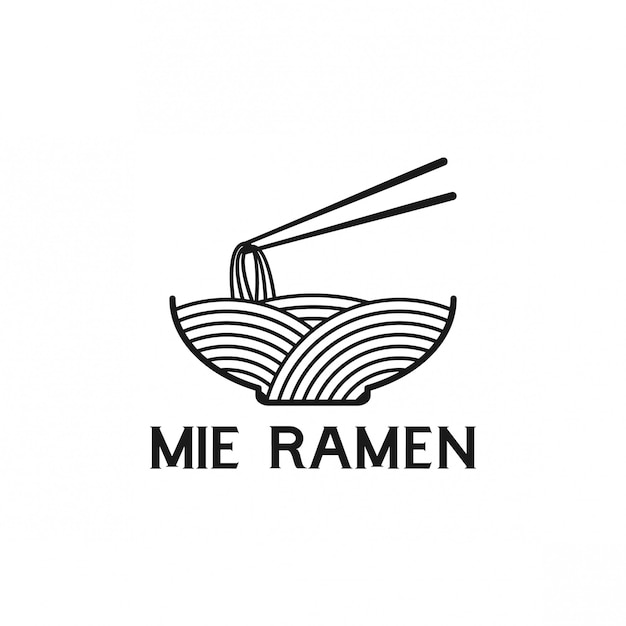 Vektor mie ramen logo design