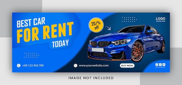 Mietwagen oder Online-Kauf Instagram Social Media Post Banner Vorlage