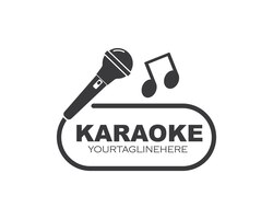 Vektor mikrofon-symbol-logo von karaoke und musikalischem vektorillustrationsdesign