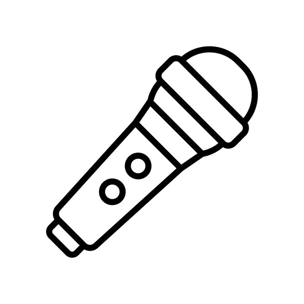 Mikrofon-Symbol-Vektor-Design-Vorlage einfach und sauber