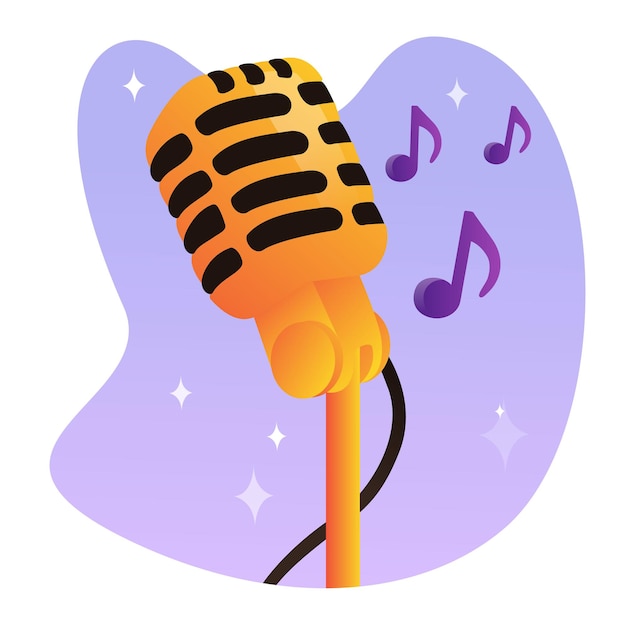 Mikrofon zum Singen von Karaoke oder dem Radiomoderator