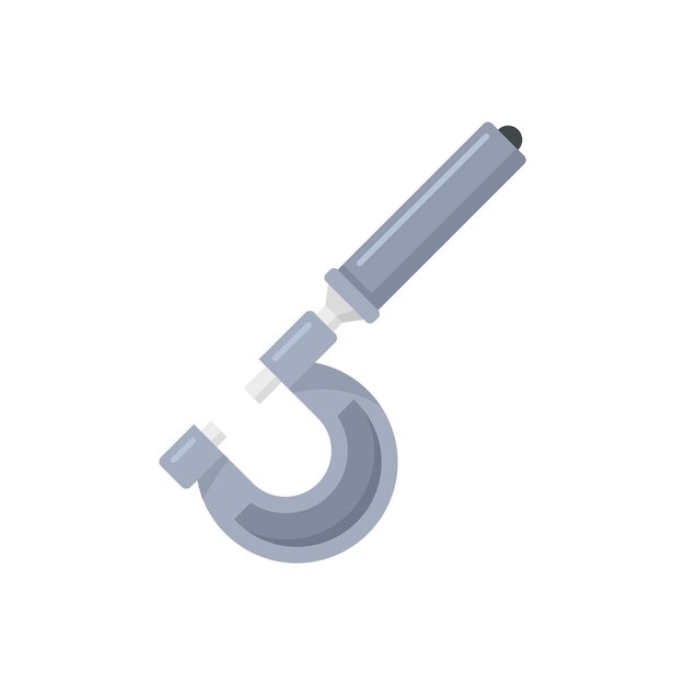 Mikrometer-Messsymbol flacher Vektor Design-Messschieber Technisches Instrument isoliert