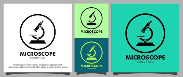 Mikroskop-logo-design-vorlage