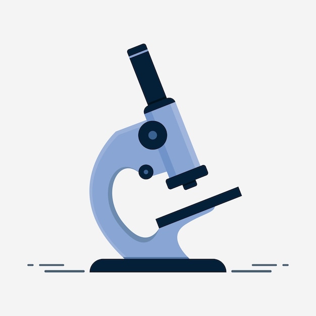 Mikroskop-wissenschaftslabor vergrößert werkzeugvektorsymbol-illustration