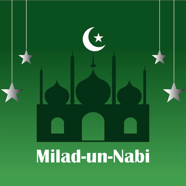 Milad-un-nabi, geburtstag des propheten muhammad, vektorillustration.