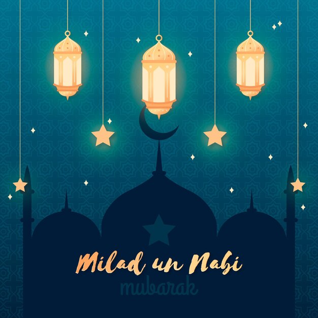 Milad un nabi grußkonzept