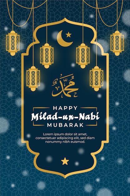 Milad un nabi grußkonzept