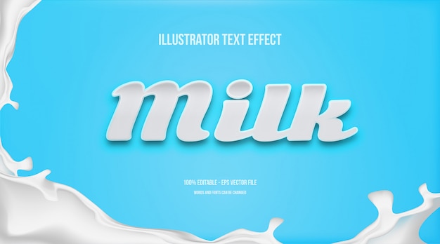 Milch Text Stil Effekt