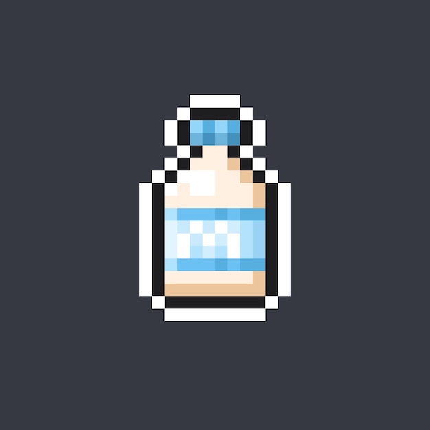 Milchflasche im Pixel-Art-Stil