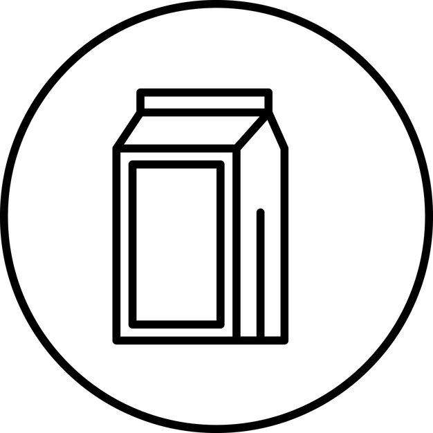 Milchkarton-Vektor-Ikonen-Illustration des Morgen- und Frühstücks-Ikonensets