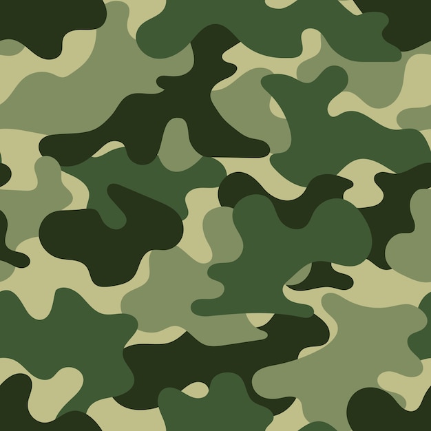 Vektor militär nahtloses muster, illustration