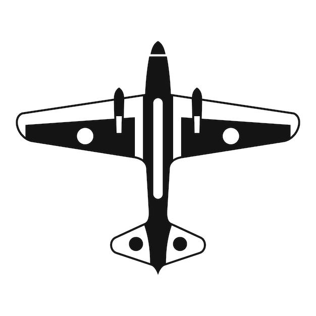 Vektor militärflugzeug-symbol einfache illustration des militärflugzeugvektor-symbols für das web