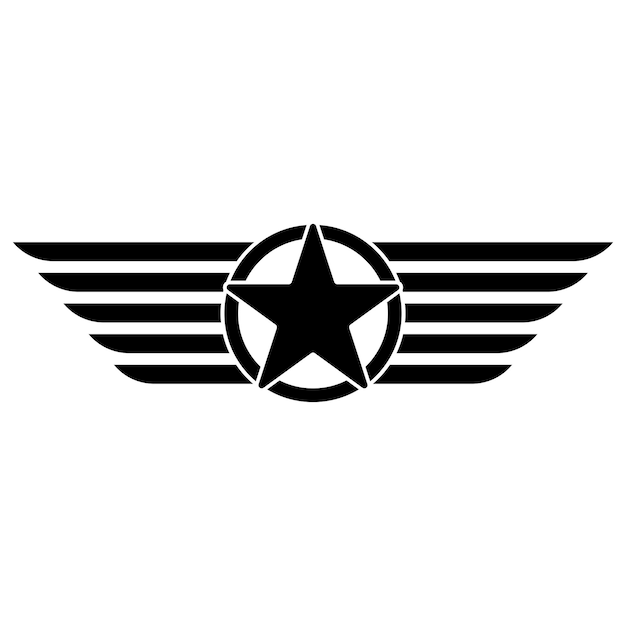 Militärische rang-icon-logo-vektordesign-vorlage