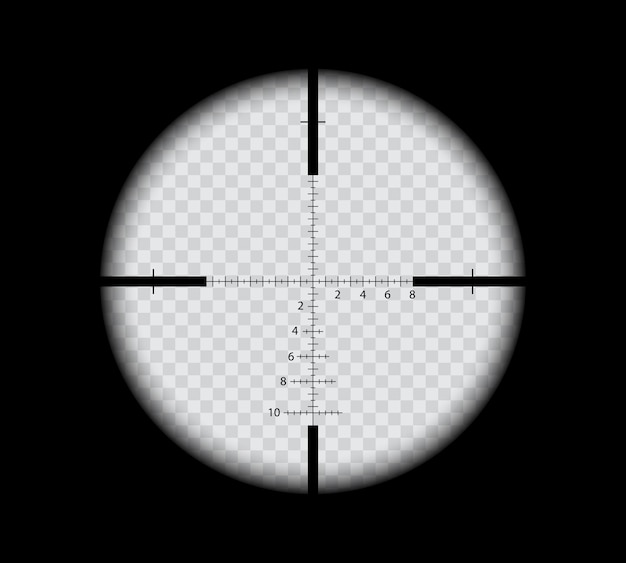 Militärisches scharfschützenfernrohr-fadenkreuz-sichtziel