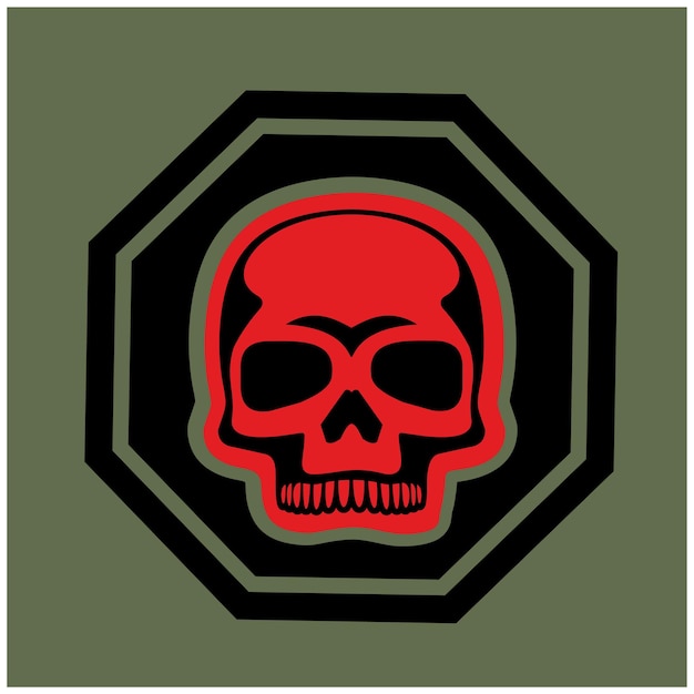 Militärschild mit totenkopf, grunge-vintage-design-t-shirts