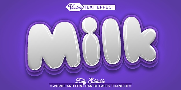 Milk Cow Dairy Chocolate Fresh Creamy Fully Editable Text Effect Template