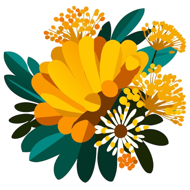 Mimosa-Blumen-Vektor-Illustration