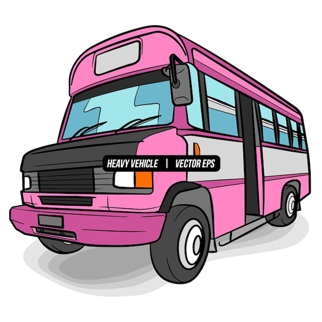 Mini-Bus-Schwerfahrzeug-Transport-Illustration