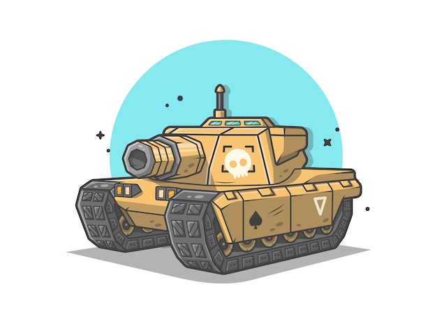 Vektor mini tank war-vektor-ikonen-illustration