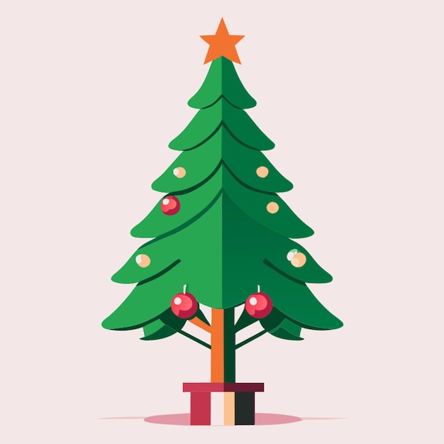Vektor mini-weihnachtsbaum-vektorillustration