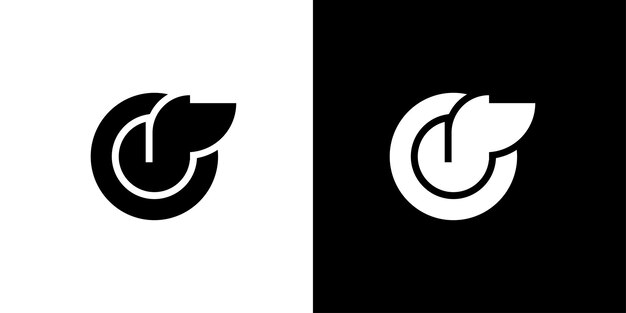 Minimal awesome creative trendy professional baby dog logo design vorlage auf schwarz-weiß
