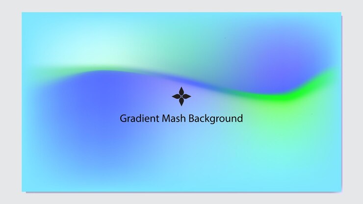 Vektor minimal blau und grün gradient hintergrund elegante einfachheit im design