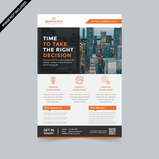 Vektor minimal business flyer premium