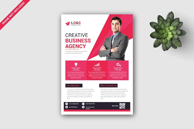 Vektor minimal business flyer vorlage