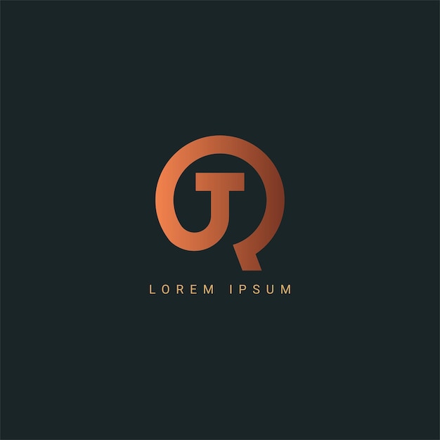 Minimal creative Initial-basiertes QT-Logo und TQ-Logo Buchstabe QT TQ creative elegantes Monogram