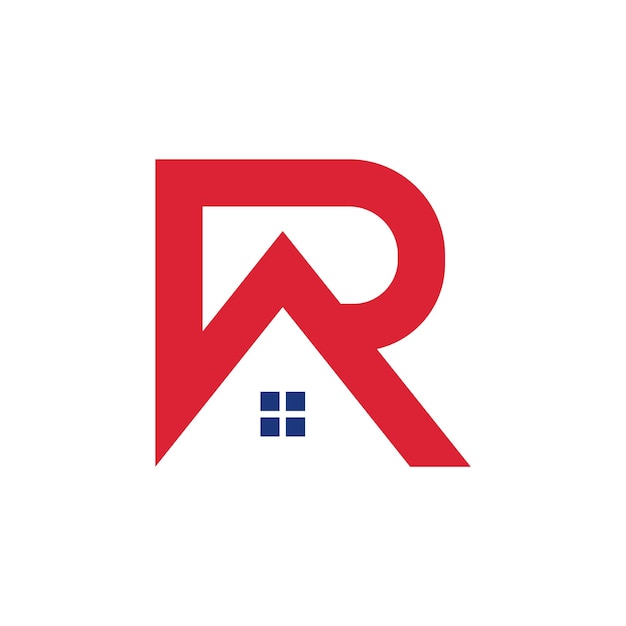 Minimalbuchstaben RA AR oder R Vorlage für das Logo des Immobilienhauses