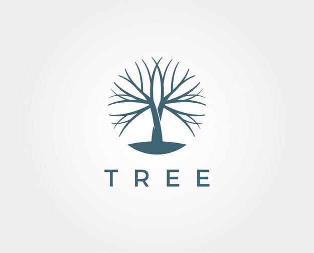 Minimale baum-logo-vorlage