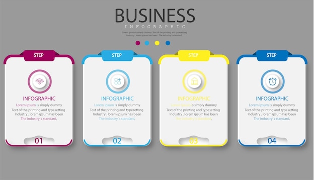 Vektor minimale business-infografiken-vorlage