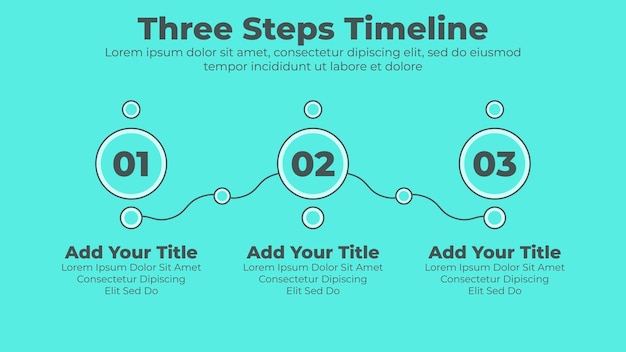 Minimale business-timeline mit 4 schritten oder optionen business-infografik-präsentationsvorlage
